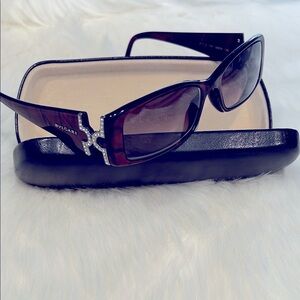 Genuine Bvlgari Tortoiseshell Rhinestone Sunglasses